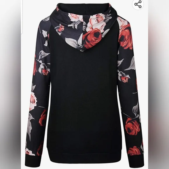 Floral Sleeved Hoodie - Picture 2 of 8